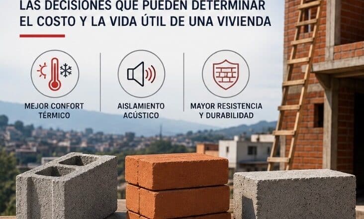 BLOCK, TABIQUE O CONCRETO? LAS DECISIONES QUE PUEDEN DETERMINAR EL COSTO Y LA VIDA ÚTIL DE UNA VIVIENDA